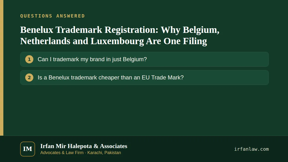 Benelux Trademark Registration: 2 questions answered, including “Can I trademark my brand in just Belgium?”