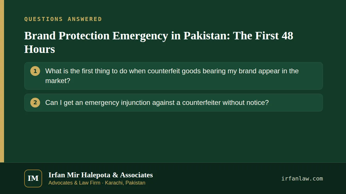 Brand Protection Emergency in Pakistan: 2 common questions answered
