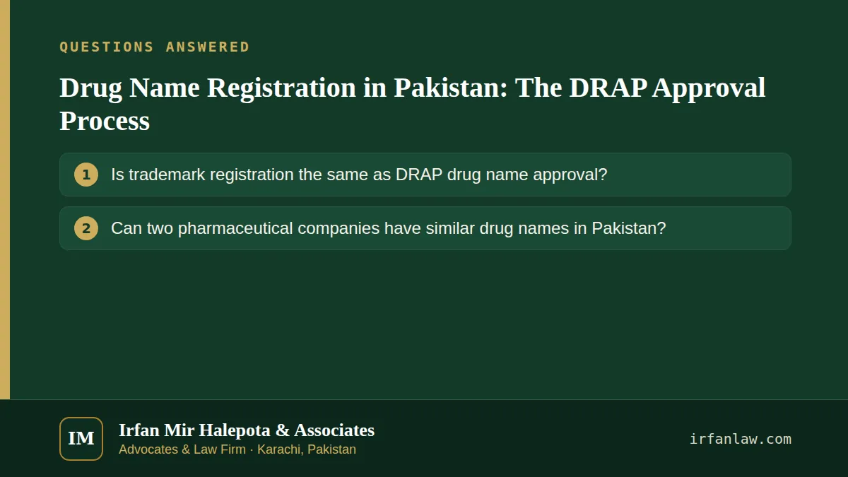 Drug Name Registration in Pakistan: 2 common questions answered