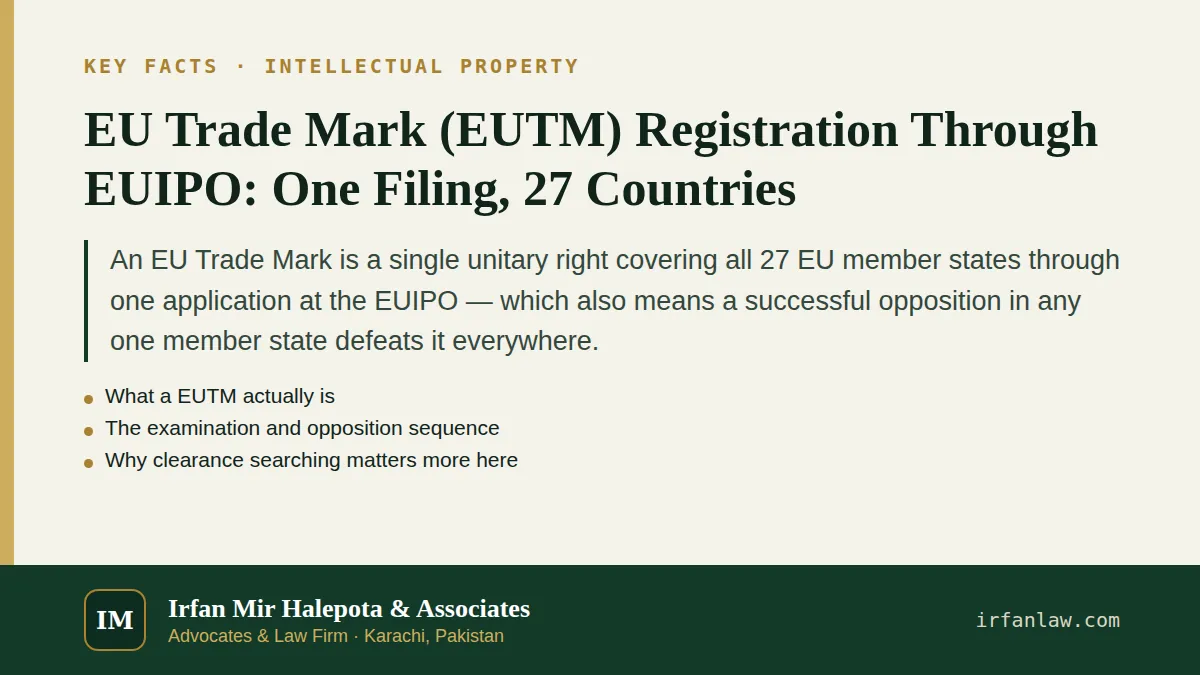 EU Trade Mark (EUTM) Registration Through EUIPO: key facts in brief