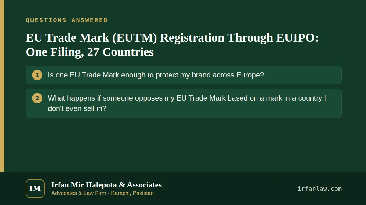 EU Trade Mark (EUTM) Registration Through EUIPO: 2 common questions answered