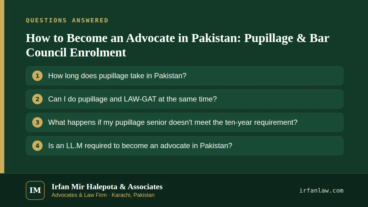 How to Become an Advocate in Pakistan: 4 questions answered, including “How long does pupillage take in Pakistan?”