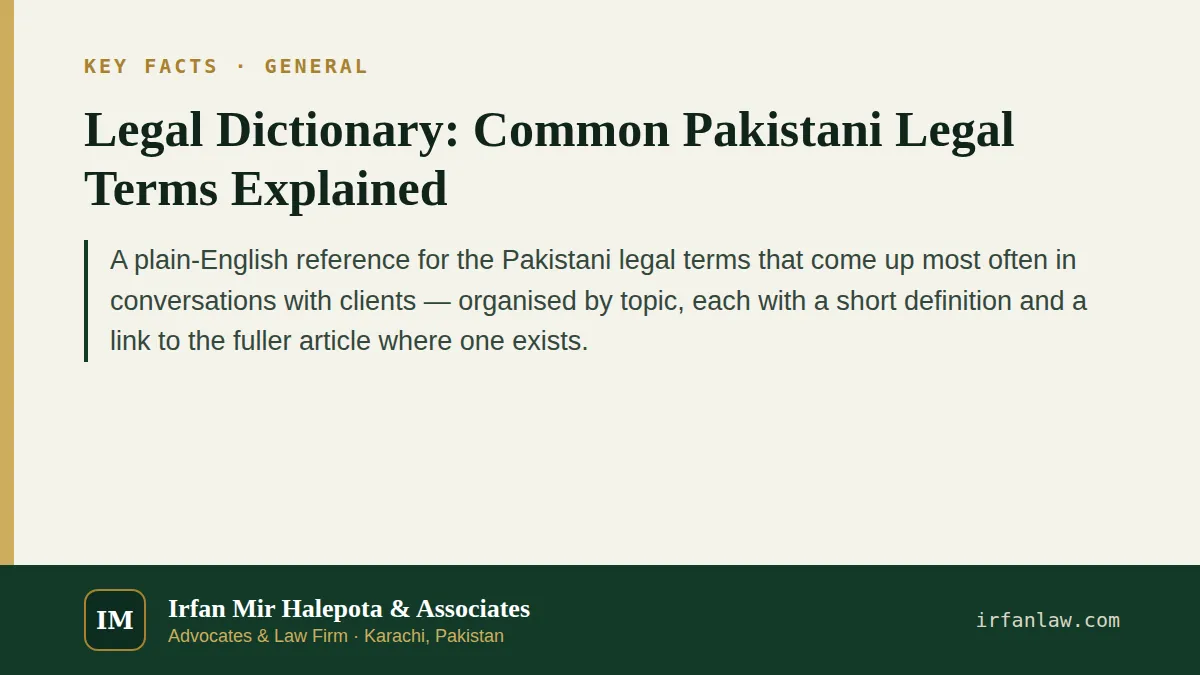 Legal Dictionary: key facts in brief
