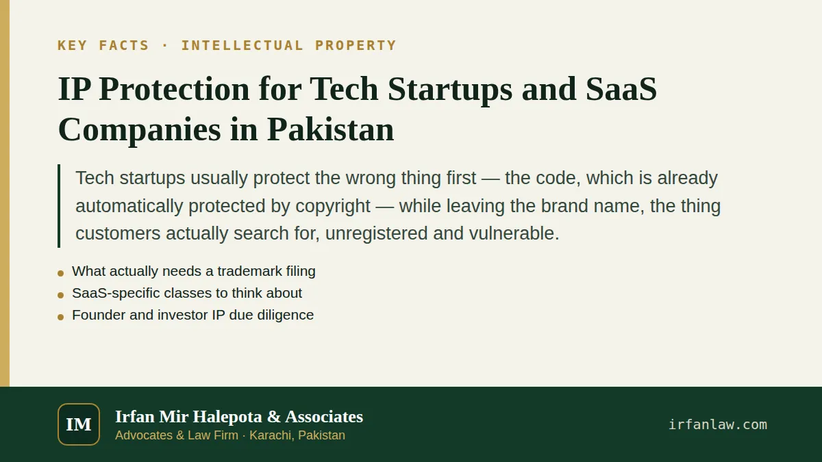 IP Protection for Tech Startups and SaaS Companies in Pakistan: key facts in brief
