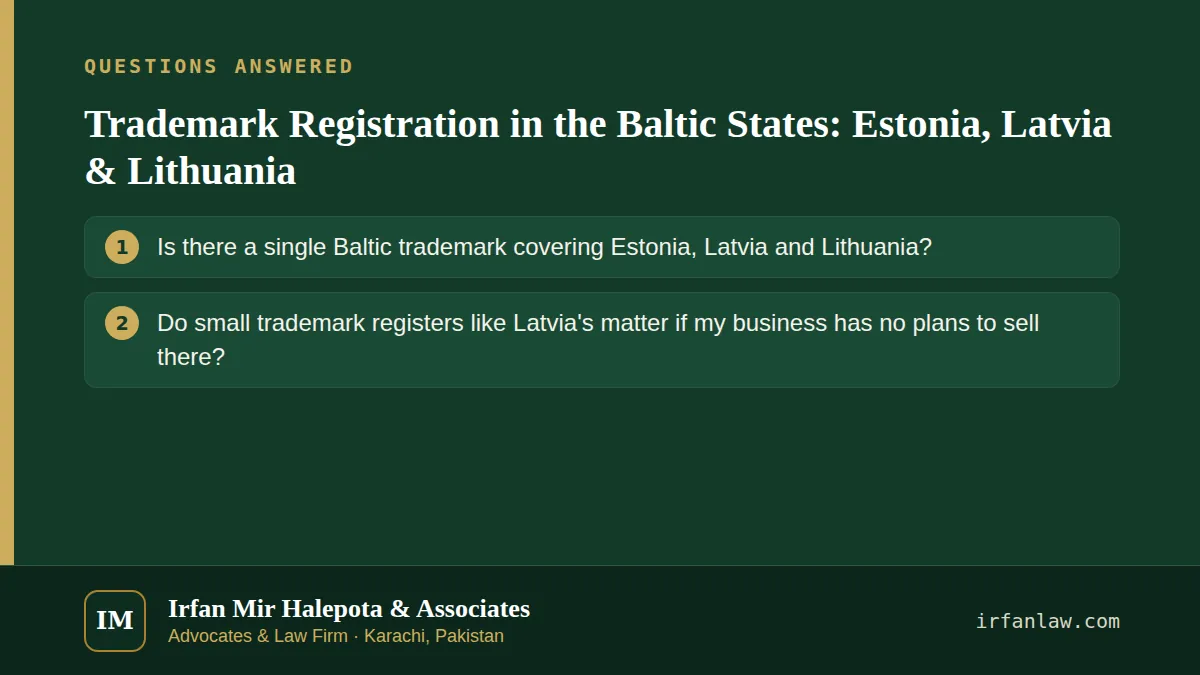 Trademark Registration in the Baltic States: 2 common questions answered