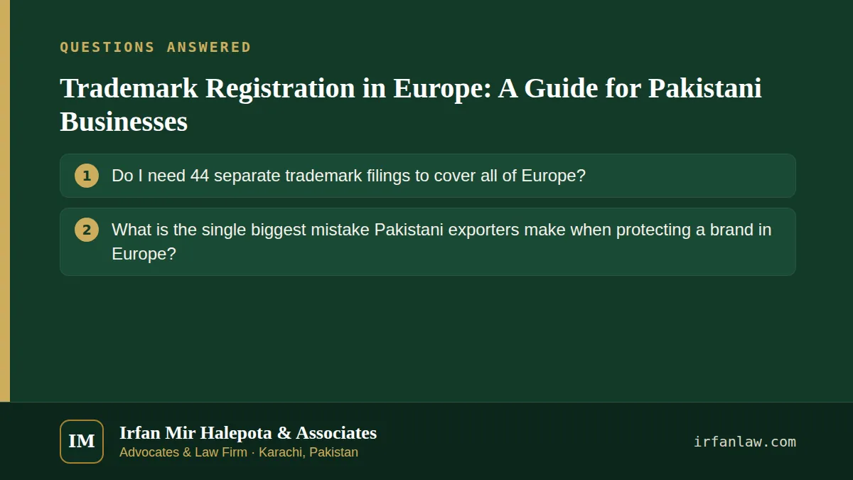 Trademark Registration in Europe: 2 common questions answered
