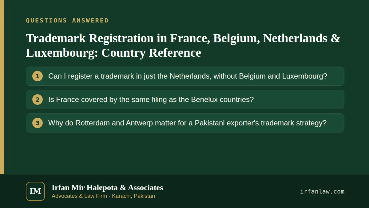Trademark Registration in France, Belgium, Netherlands & Luxembourg: 3 common questions answered