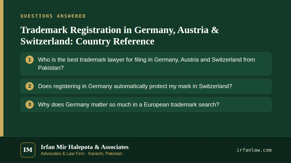 Trademark Registration in Germany, Austria & Switzerland: 3 common questions answered