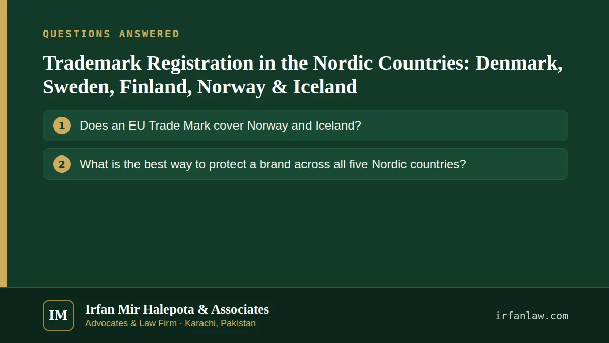 Trademark Registration in the Nordic Countries: 2 common questions answered