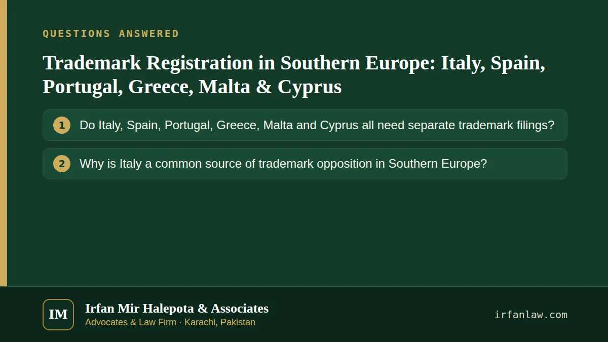 Trademark Registration in Southern Europe: 2 common questions answered
