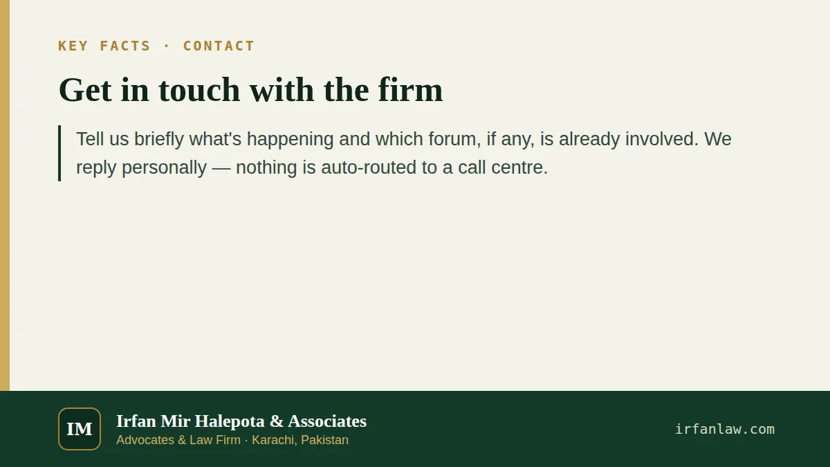 Key facts on Get in touch with the firm: Tell us briefly what's happening and which forum, if any, is already involved.