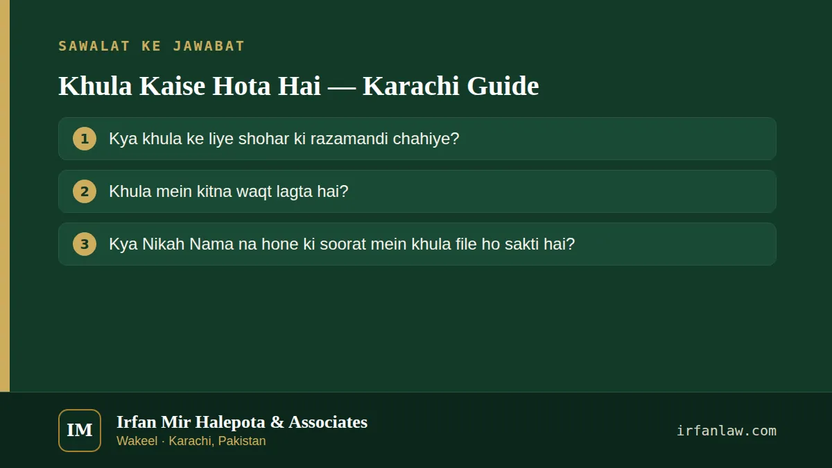 Khula Kaise Hota Hai — Karachi Guide: 3 aam sawalat ke jawabat, maslan “Khula mein kitna waqt lagta hai?”