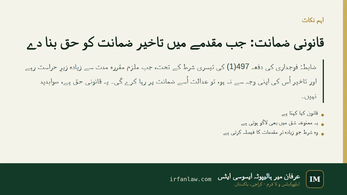 قانونی ضمانت: اہم نکات کا خلاصہ