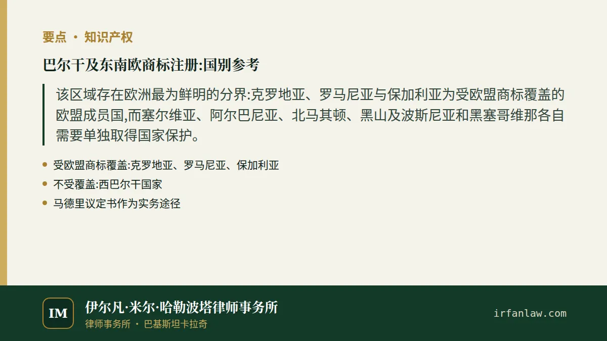 巴尔干及东南欧商标注册:要点摘要